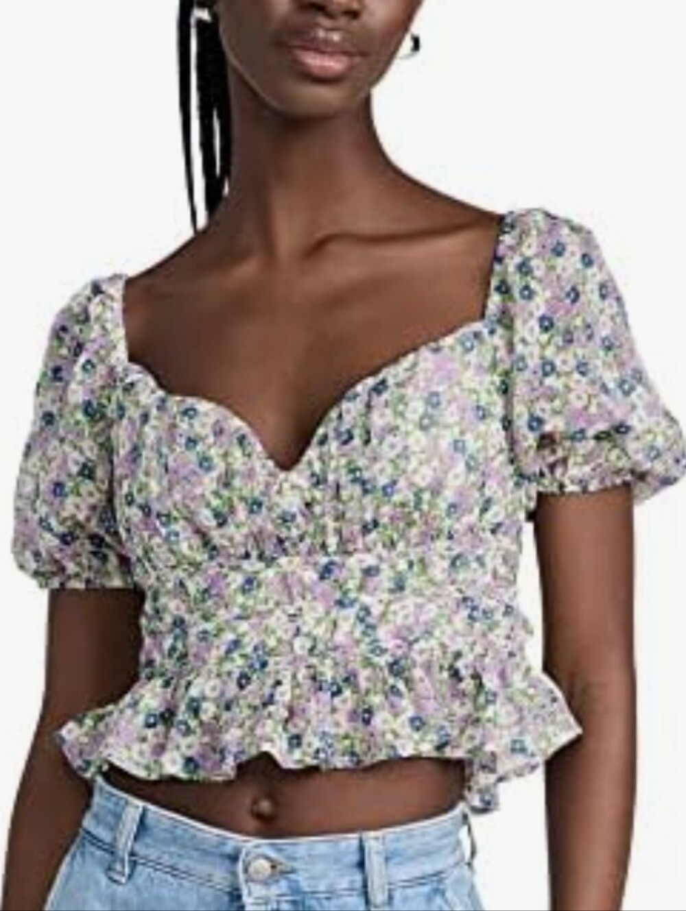 Astr | Puff Sleeve Crop Top 💜